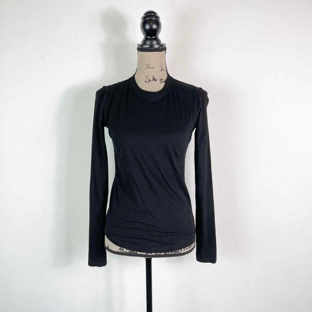 Lita By Ciara NWOT Women's In Love Black Long Sleeved Crew Neck Top Size XXS