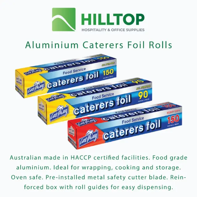 Castaway Aluminium Foil Roll 30cm x 150m, 44cm x 90m, Heavy Duty 44cm x 150m