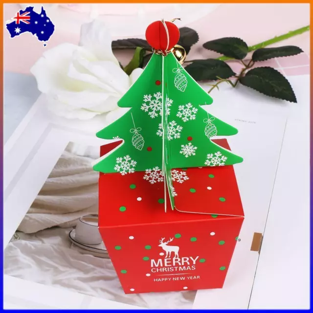 1-10x Xmas Cupcakes Dessert Candy Gift Apple Gift Bell Christmas Tree Pack Box