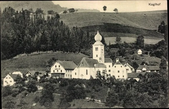 Ak Koglhof Steiermark, Blick auf den Ort, Kirche - 3292890