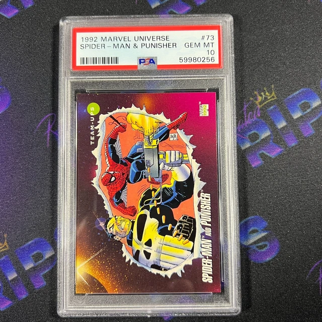 1992 Marvel Universe #73 Spider Man Punisher PSA 10