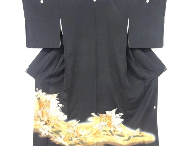 5936821: Japanese Kimono / Vintage Tomesode / Embroidery / Pine & Ume Blossom /