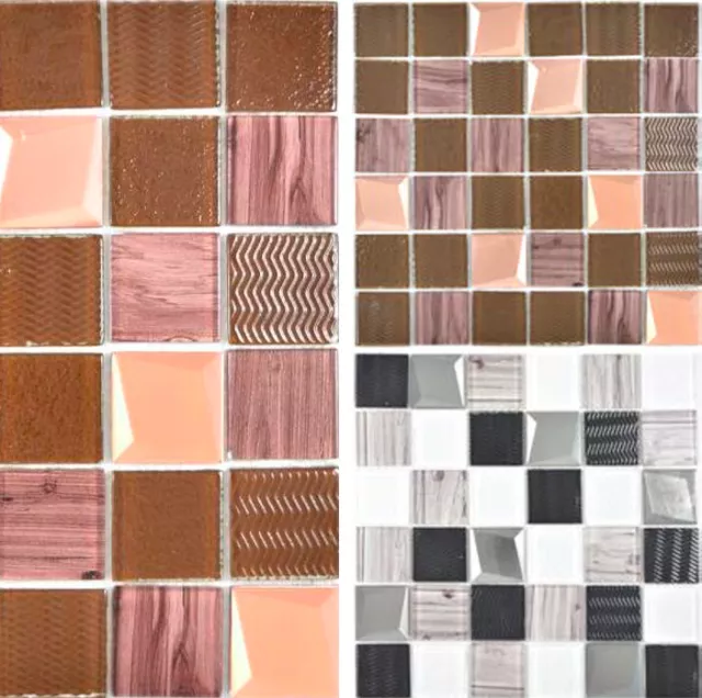 Piastrelle IN Vetro A Mosaico Doccia Mosaikbordüre Mosaikwand Rivestimento Muro