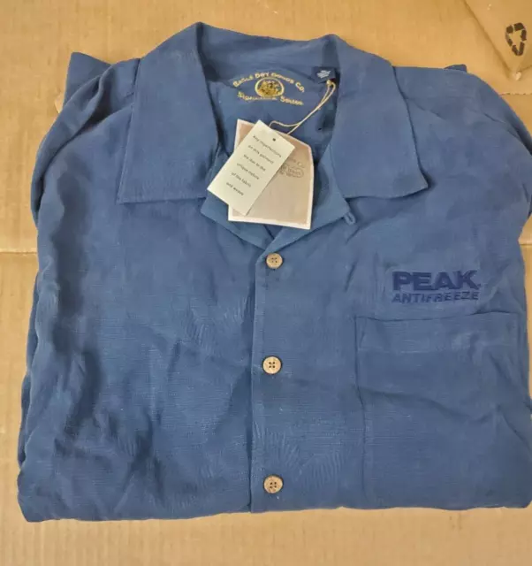 Dealer Sales promo Hawaiian Silk Shirt C Peak Antifreeze button short sleeve XL