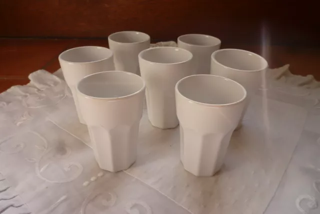 7 gobelets blancs, tasses à café "Ikea"