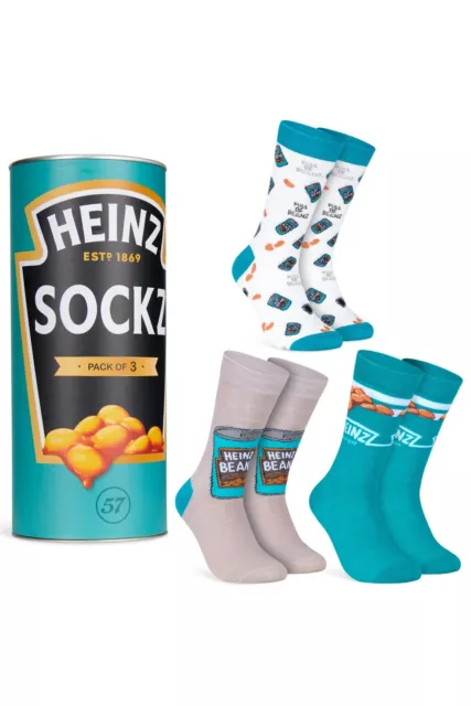 Heinz Mens Beans Pack Of 3 Ankle Socks Comfortable Warm Casual Walking Footwear