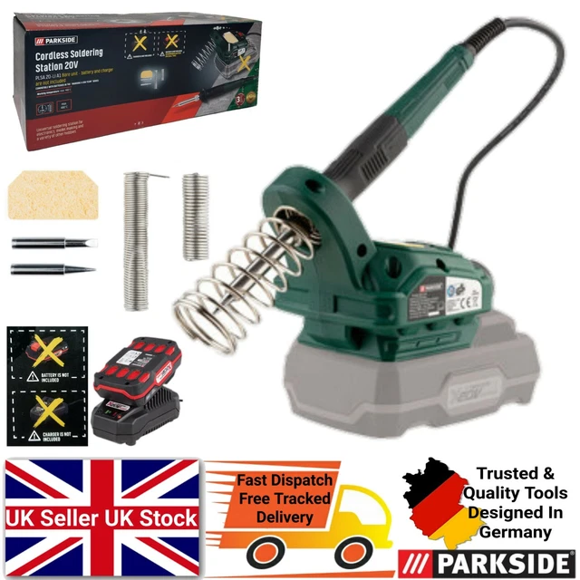 PARKSIDE 20V CORDLESS Soldering Gun Station Optional 2Ah Battery