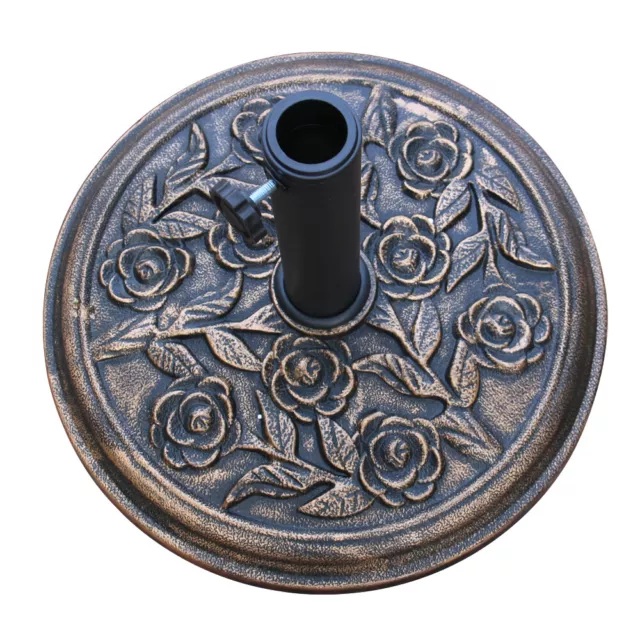 Cast Iron Effect Parasol Base Umbrella Stand Weights Garden Heavy Duty 9.5kg 2