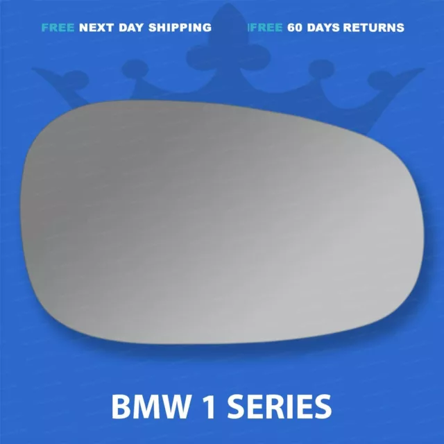 BMW 1 Series wing door mirror glass 2009-2011 Right Driver side Spherical