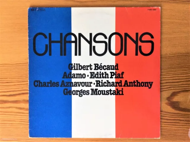 CHANSONS. Bécaud. Piaf. Adamo. Aznavour. Anthony. Moustaki. German Pressing EMI