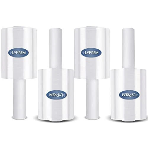 Industrial Stretch Wrap 5"x1000'Roll with Handle 80 Gauge Extra Thick Durable