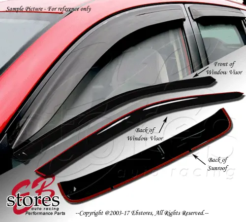 Vent Shade Outside Mount Window Visor Sunroof Type 2 3pc For Acura RSX 02-06 2DR