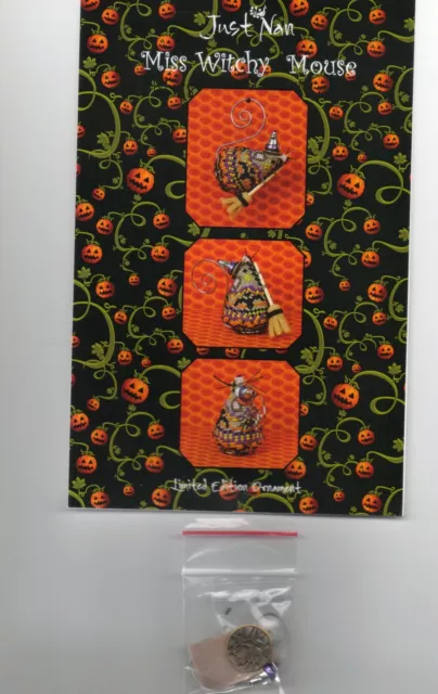 Just Nan ""Miss Witchy Mouse"" Kreuzstich Ornament Kit (Jnlemwm) 2014 - Htf - Brandneu