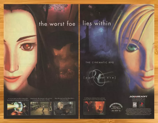 Parasite Eve II 2 Game Store Rare Promo Vintage Poster Playstation 1 PS1  2000