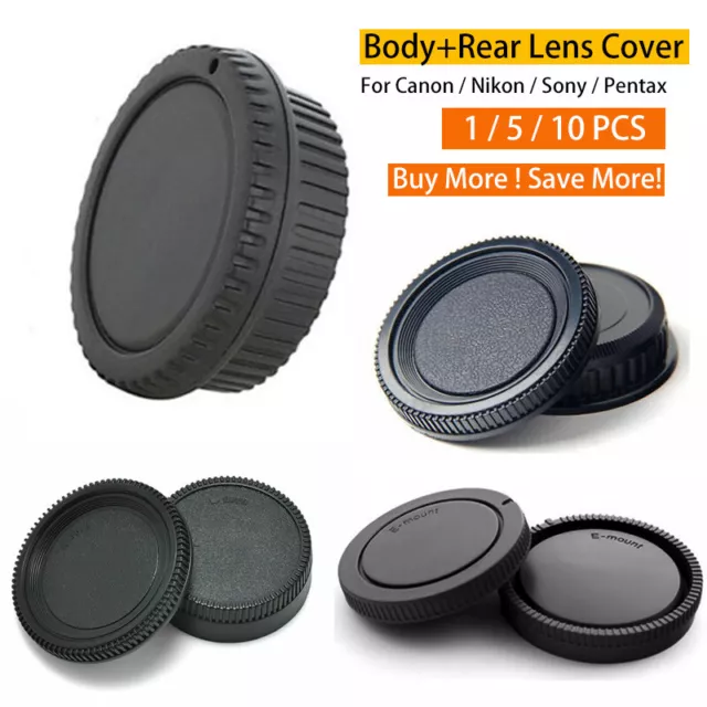 1/5/10PCS Body + Rear Lens Cap Cover For Nikon Sony M43 M4/3 M42 DSLR SLR Lens