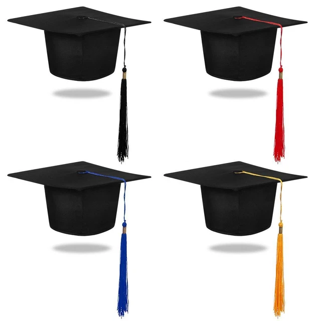 Mortarboard Cap Hat Graduation Party Straws - Fun Drinking Photo Props For Grad Celebrations & University Parties