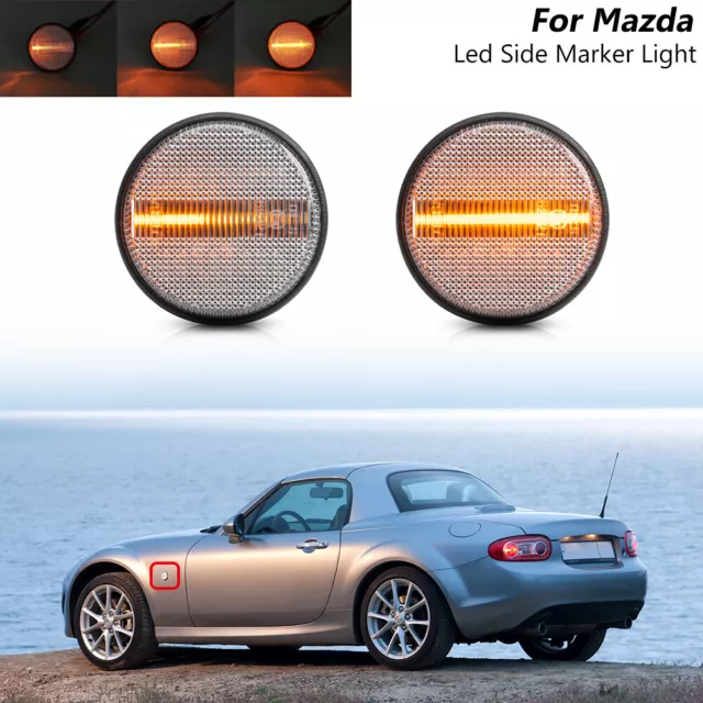 Dynamique Clair Clignotants latéraux à LED pour Mazda MX-5 MK1 MK2 MK3 1989-2015
