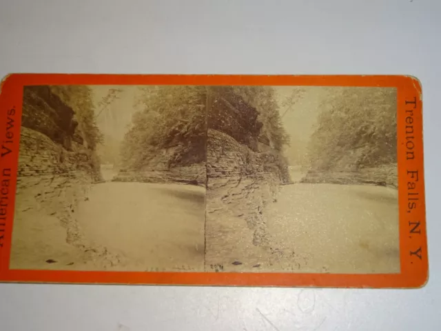 Trenton Falls NY Lower Fall, From Below by E & HT Anthony Stereoview photo