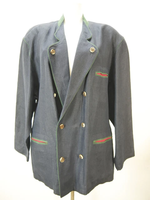 SchneiderS Salzburg blau mit Stehkragen fesche Herren Janker Trachtenjacke Gr.54