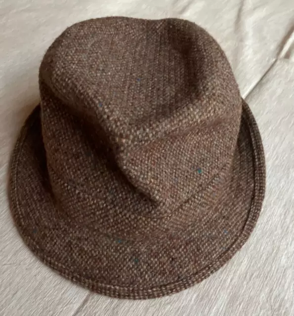 EUC Sz XL Jonathan Richard 100% Wool Fedora Hat Made in Ireland