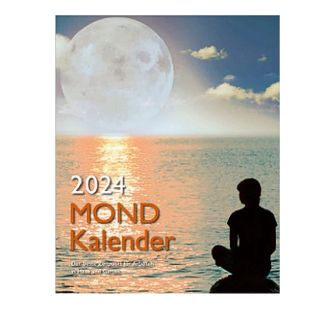 WANDKALENDER MONDKALENDER KALENDER 2024 Bildkalender Natur Mondphasen
