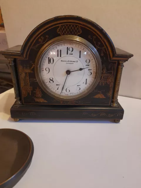 Mappin & Webb Chinoiserie Mantle Clock Swiss Made by Buren