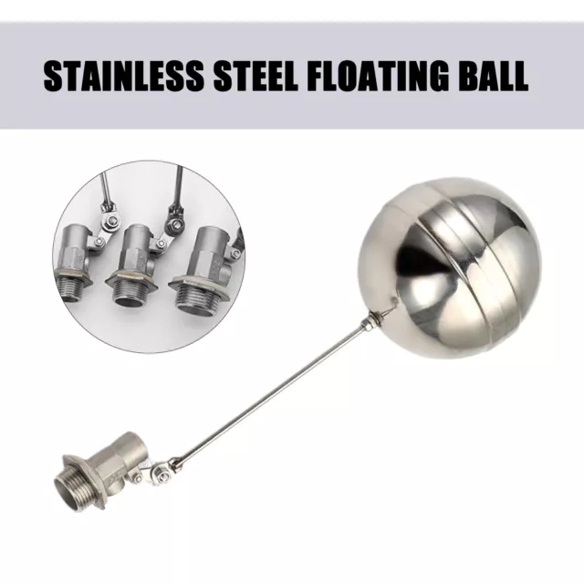 DN15 1/2" Stainless Steel Floating Ball Valve Adjustable Water Level Tank Tool