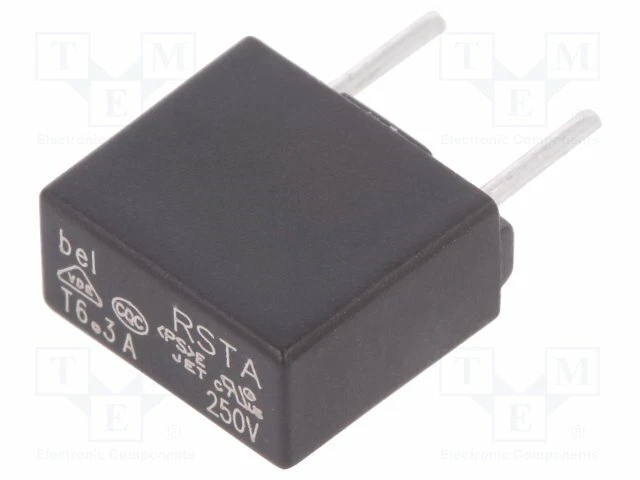 Sécurité : Schmelz 6,3A 63VDC 250VAC Fusible 8,4x4x7,8mm Rsta 0697A6300-01 Sûr