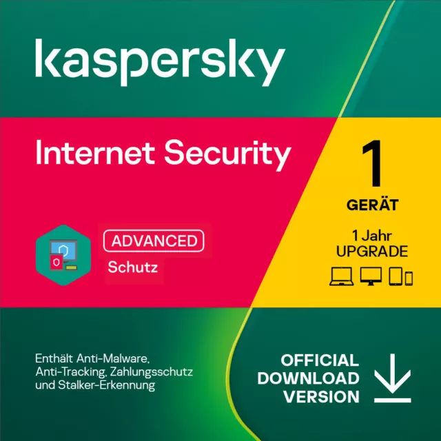 Kaspersky Internet Security 2024 1 PC  1 Jahr - Aktivierungscode SOFORTVERSAND