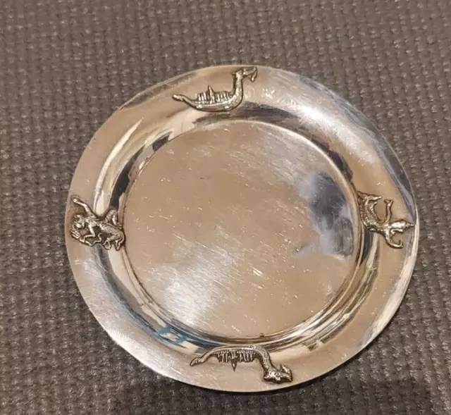 Sterling Silver Siam Sterling Plate Ash Tray 30g