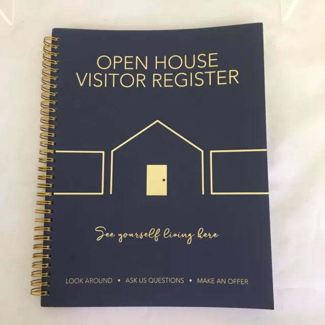 Open House Visitor Register Guest Registry NEW / FREE SHIP / CLASSY LOOKING!