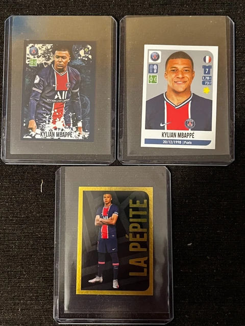 3 STICKERS PANINI FOOTBALL CHAMPIONSHIP 2020/2021 KYLIAN MBAPPE PARIS # p10-420-426