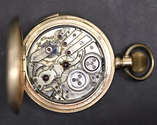 Lecoultre Minute Repeater Jeweled Hammers Pocket Watch As-Is Parts or Repair