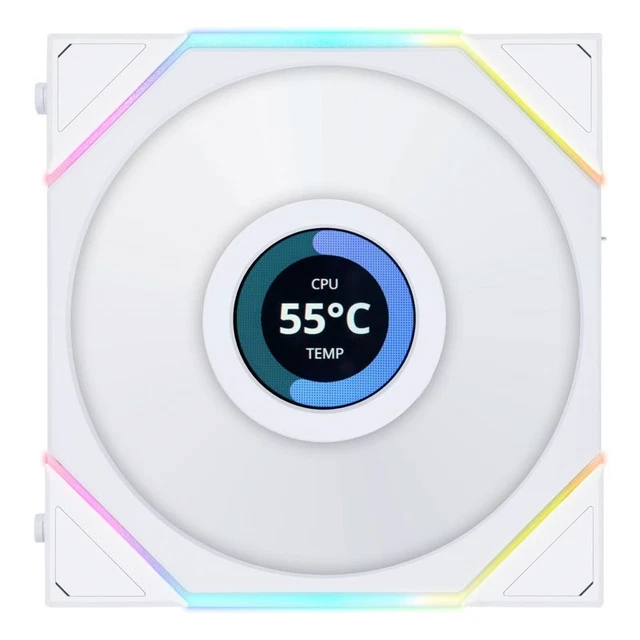 LIAN LI UNI FAN TL LCD Series Reverse Blade Lüfter - 140mm, weiß EUR 63