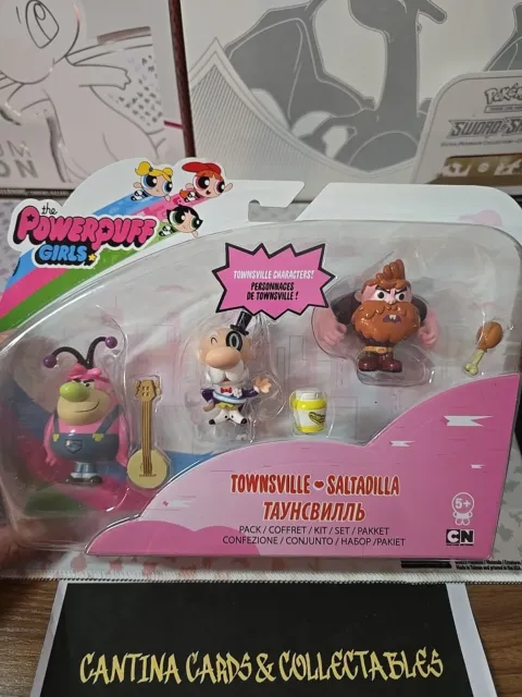 New Cartoon Network The Powerpuff Girls Spinmaster Action Figure Townsville Pack