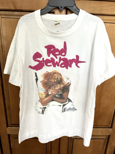 Vintage Rod Stewart Out Of Order Concert Tour 1988 Tshirt Size XL USA