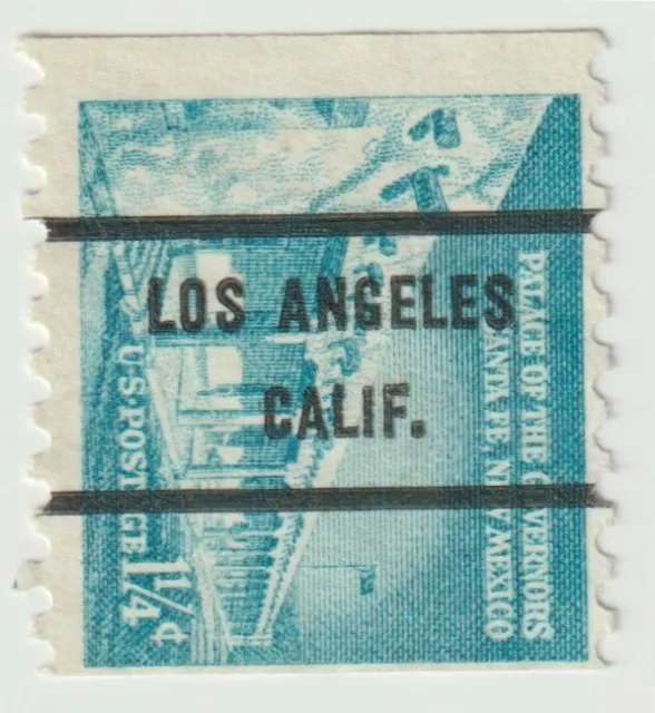 1954-1973 USA - Santa Fe, NM - 1 1/4 Cent Stamp - Precancel "LOS ANGELES, CA."