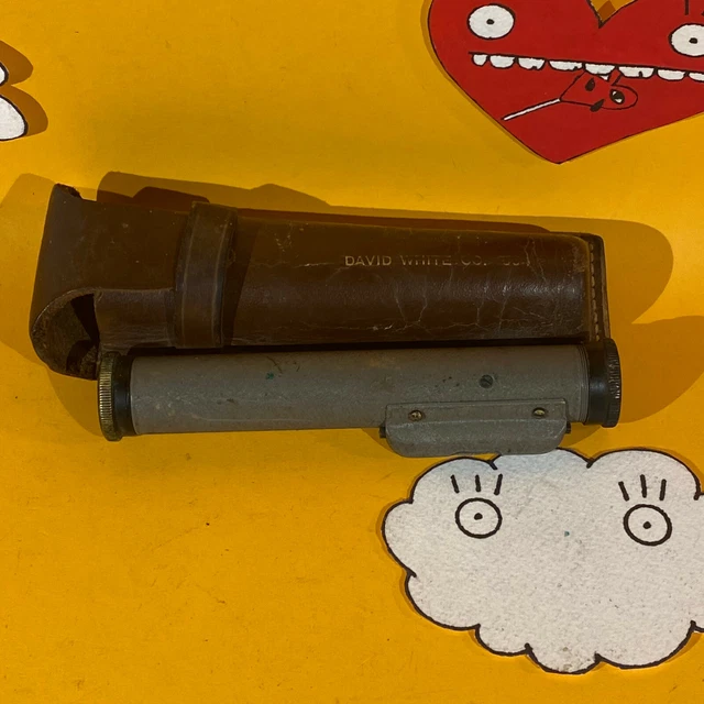 VINTAGE DAVID WHITE Co Surveyor Scope with leather case 554 or 564 20.