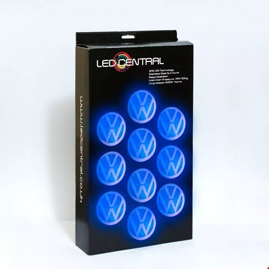 10x80mm VW Transporter T4/T5/T6 BLUE LED Interior/Panel Spot Light Kit.