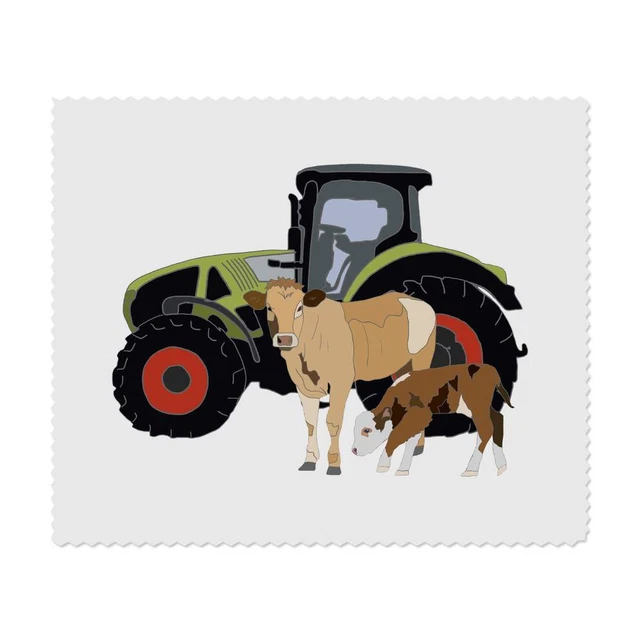 2 x 'Tracteur et Vaches' Chiffons de nettoyage pour lentilles (LC00015551)