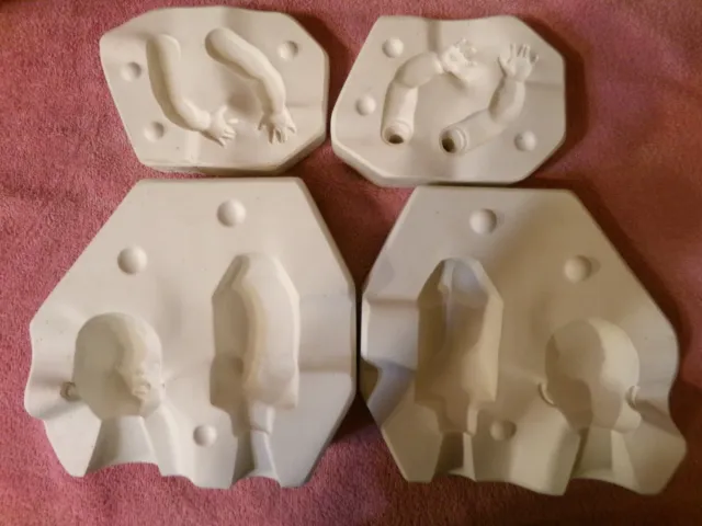 Ceramic Slip Cast Casting Mold Baby Doll  Head Torso & Arms Byron 926 2 Molds
