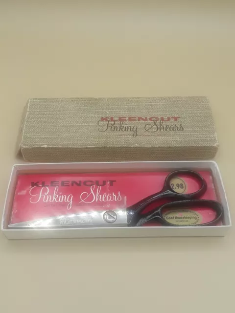 Vintage Kleencut Pinking Shears Scissors Zigzag  #180 Original Box Sewing Craft