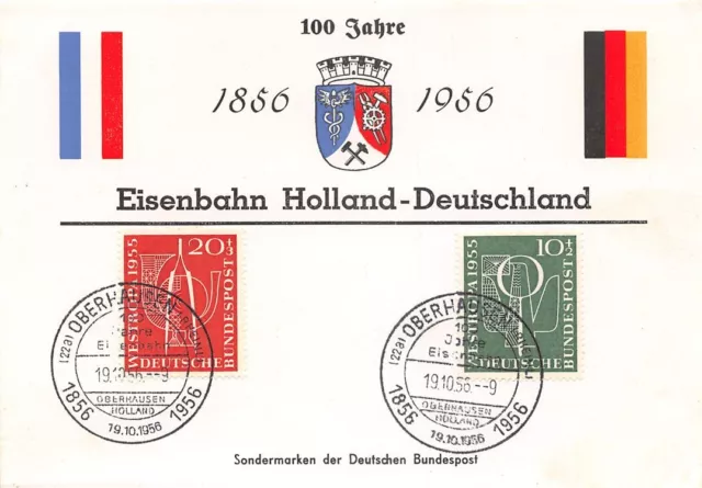 747353) Bund Soka 100 Jagre Eisenbahn Holland - Deutschland Oberhausen 1956