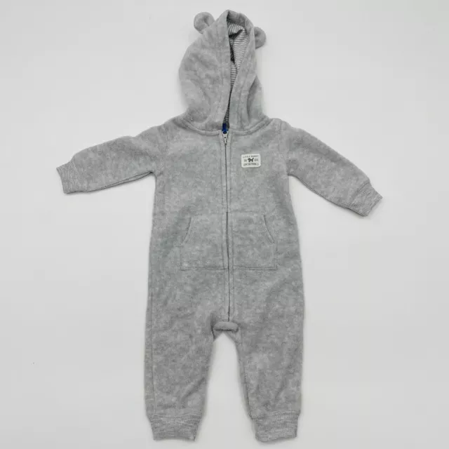Carters Infant Boys Size 6 Month Little Bandit Raccoon Fleece One Piece Suit 058