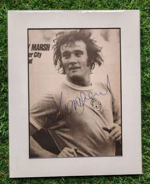MANCHESTER CITY RODNEY MARSH SIGNED PICTURE CIRCA 1974  10" x 8" DISPLAY COA