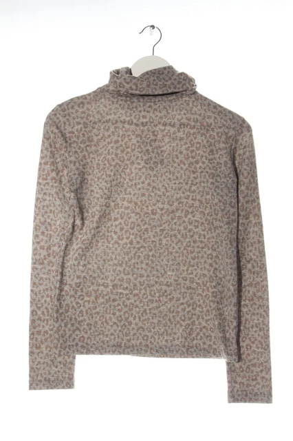 ZARA Pull-over à col roulé Dames Pull T EU 36 gris clair-brun style décontracté