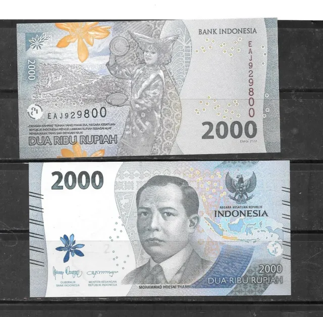 Indonesia 2022 2000 Rupiah Uncirculated-Unc Mint New Banknote Paper Money Note