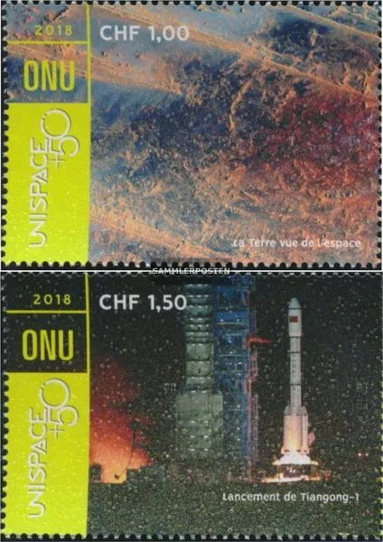 UNO - Genf 1041-1042 (kompl.Ausg.) gestempelt 2018 Erforschung des Weltraums