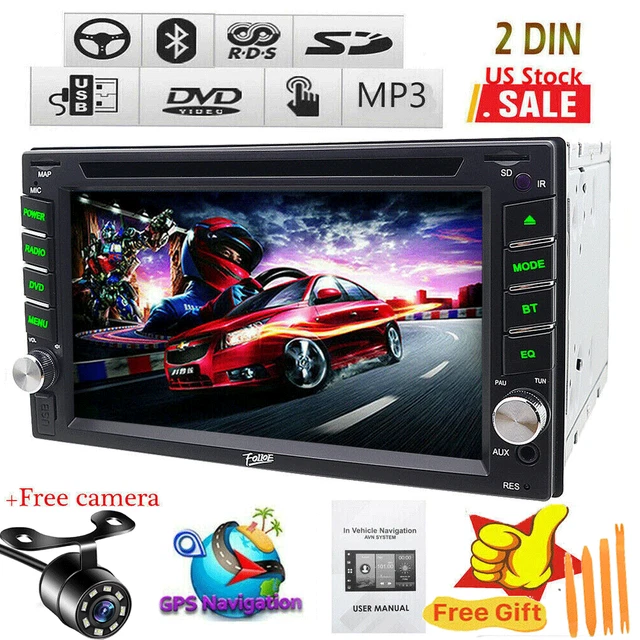GPS Navigation+8GB Map Bluetooth Radio Double Din 6.2" Car Stereo DVD Player CD