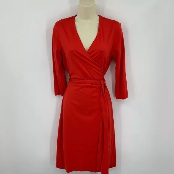 DVF Diane von Furstenberg New Julian two scarlet red wrap dress new Medium 8 10